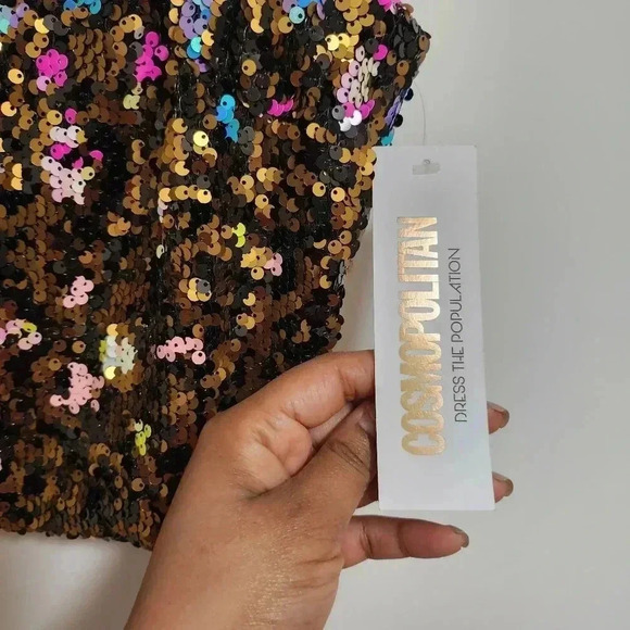 Cosmopolitan-Sequin midriff top - Picture 3 of 4